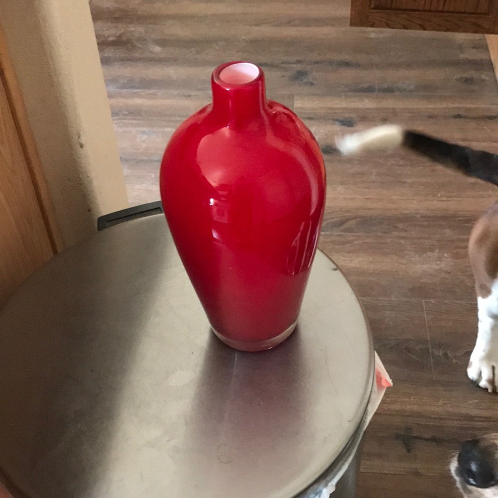 Red vase